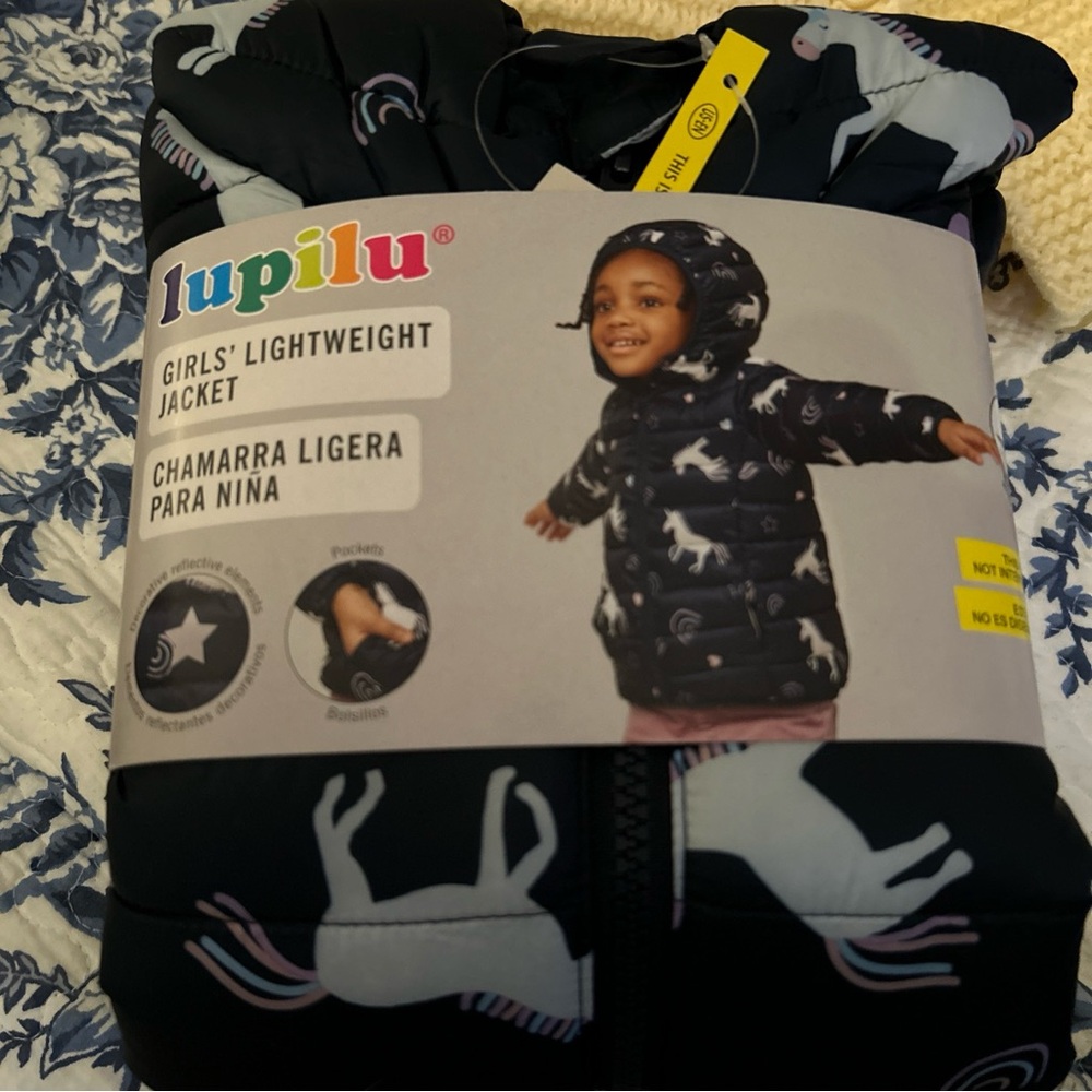 Lupilu Girls' Lightweight Unicorn Jacket
